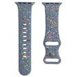 Pattern Band Apple Watch Universal 49mm/45mm/42mm Silicone Watch Strap - Blue Grey