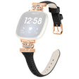 Fitbit Versa 3 / 4 / Sense / Sense 2 Rose Gold Buckle Watch Strap Crown Rhinestone Band