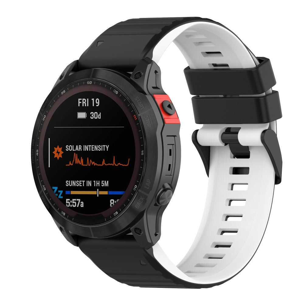 Super Skøn Silikone Universal Rem passer til Garmin Smartwatch - Hvid#serie_1