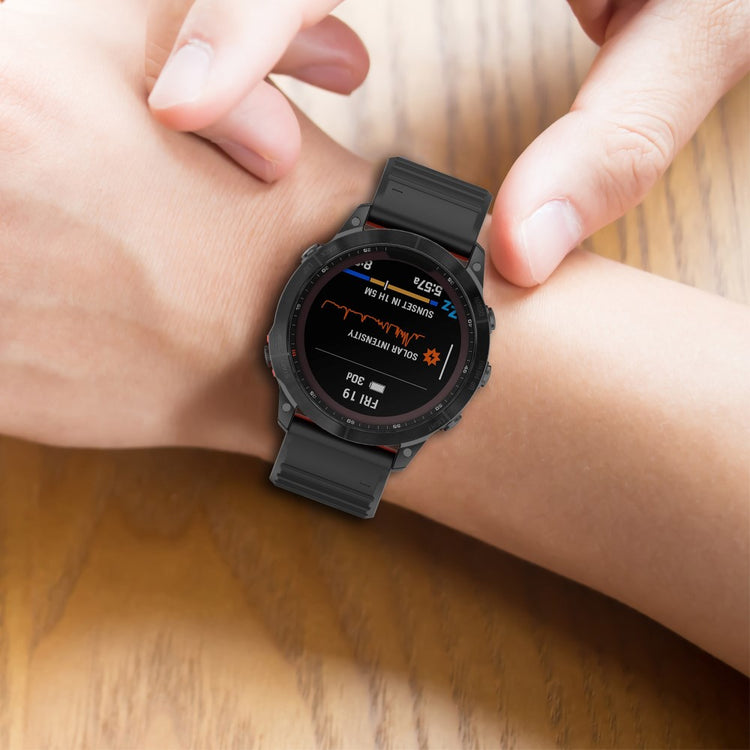 Solid Silikone Universal Rem passer til Garmin Smartwatch - Hvid#serie_2