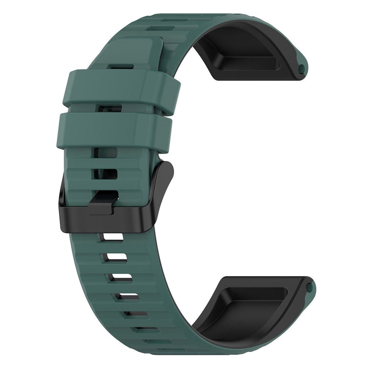 Solid Silikone Universal Rem passer til Garmin Smartwatch - Grøn#serie_3