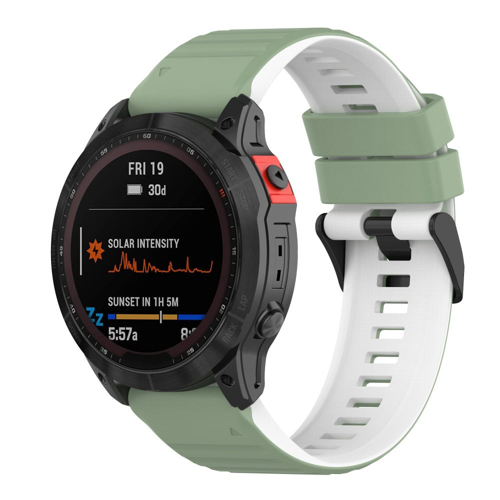 Solid Silikone Universal Rem passer til Garmin Smartwatch - Grøn#serie_9