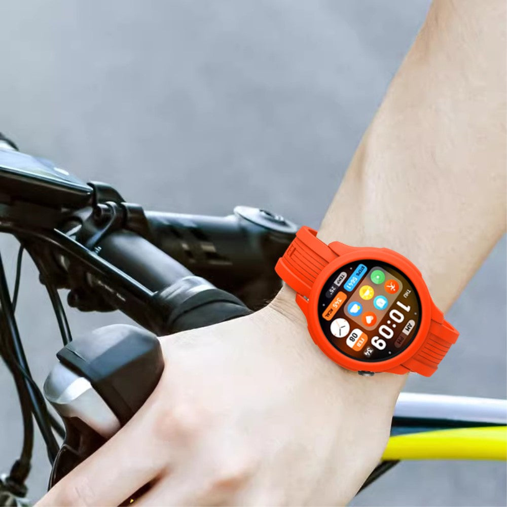 Huami Amazfit Balance (A2286) Silicone Strap Wrist Watch Band with Watch Frame Cover - Lilac Purple#serie_8