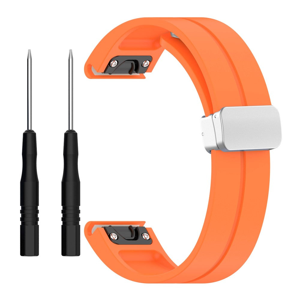 Helt Vildt Pænt Silikone Universal Rem passer til Garmin Smartwatch - Orange#serie_4