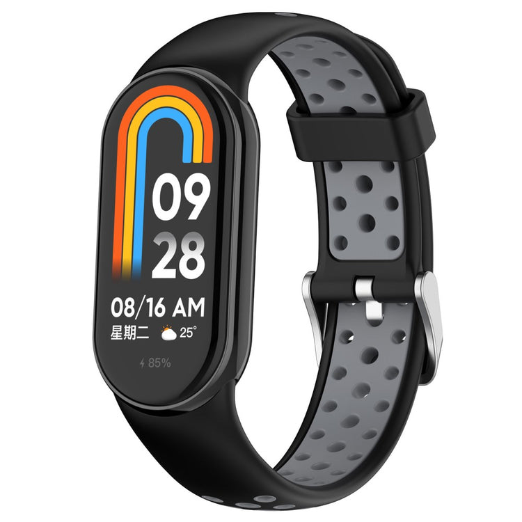 Alle Tiders Silikone Rem passer til Xiaomi Smart Band 8 - Sort#serie_1