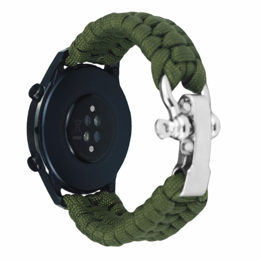 Huawei Watch GT4 46mm / Samsung Galaxy Watch3 45mm Watch Strap 22mm Braided Rope Wrist Band - Army Green#serie_7