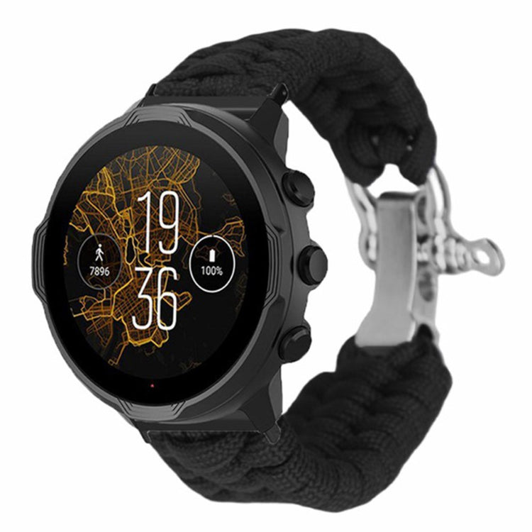 Fed Nylon Universal Rem passer til Smartwatch - Sort#serie_3