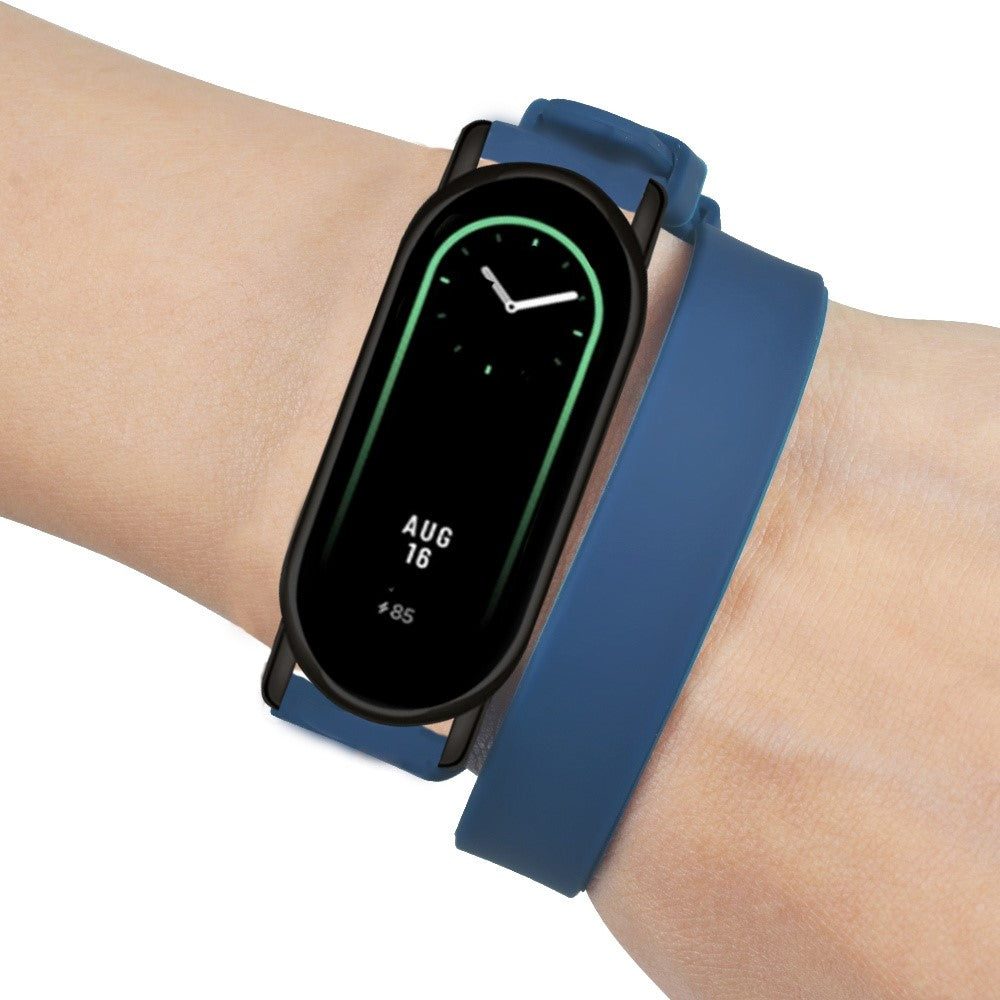 Vildt Fed Silikone Rem passer til Xiaomi Smart Band 8 - Blå#serie_1