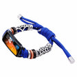 Huawei Band 8 Watch Band Beads Decor Braided Rope Adjustable Wrist Strap - Black Orange Camo