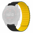 Garmin 26mm Quickfit Universal Flexible Watch Band Magnetic Strap Replacement with Bump Resistant Connector - Black+Yellow