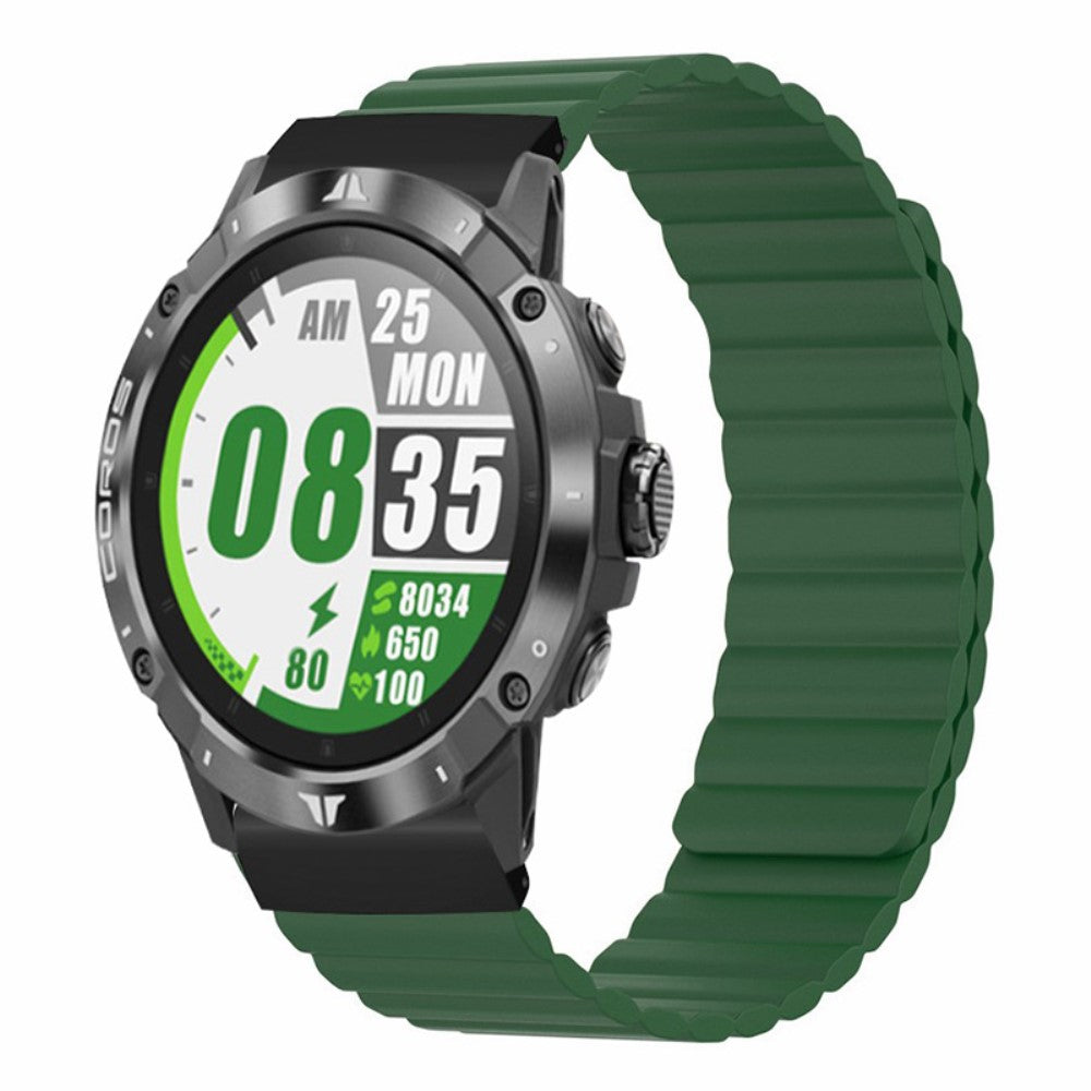 Garmin 26mm Quickfit Universal Flexible Watch Band Magnetic Strap Replacement with Bump Resistant Connector - Army Green#serie_3