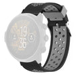 Suunto Spartan Sport Wrist HR Baro / Suunto 7 Watch Band 24mm Flexible Strap Replacement with Breathable Holes - Black+Red