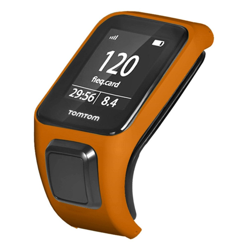 Hårdt Silikone Universal Bumper passer til Tomtom Smartwatch - Orange#serie_9