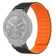 Huami Amazfit T-Rex / T-Rex Pro Flexible Watch Strap Magnetic Smartwatch Band - Black+Orange