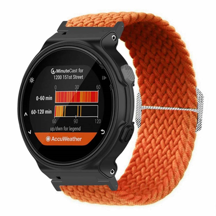 Garmin Forerunner 220 / 230 / 235 / 735XT / 620 / 630 Watch Strap Stretchy Braided Nylon Band - Orange#serie_1