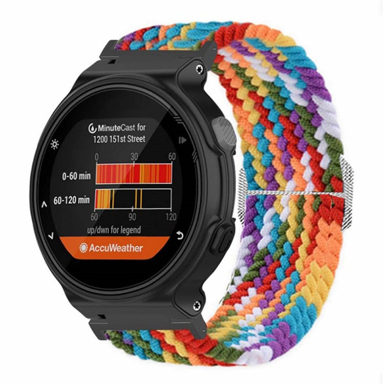 Garmin Forerunner 220 / 230 / 235 / 735XT / 620 / 630 Watch Strap Stretchy Braided Nylon Band - Rainbow#serie_2