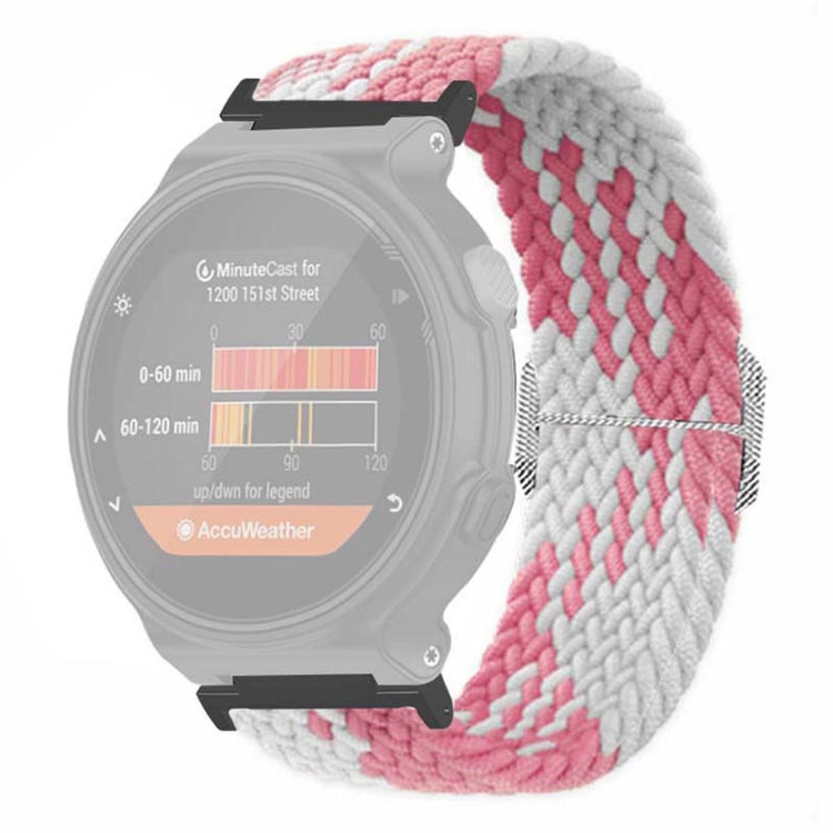 Fed Nylon Universal Rem passer til Garmin Smartwatch - Pink#serie_3