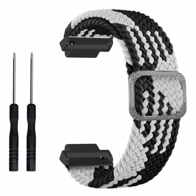 Fed Nylon Universal Rem passer til Garmin Smartwatch - Hvid#serie_5