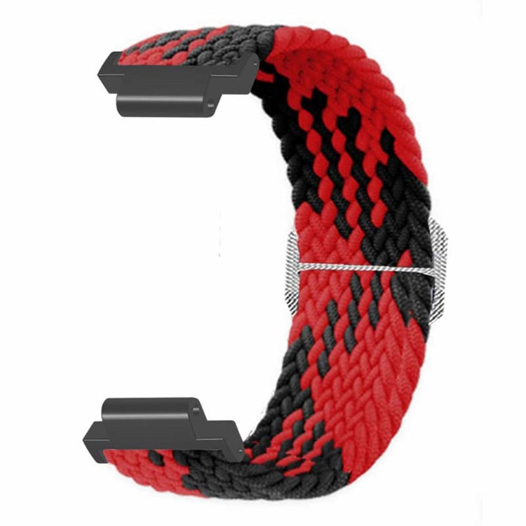 Fed Nylon Universal Rem passer til Garmin Smartwatch - Rød#serie_9