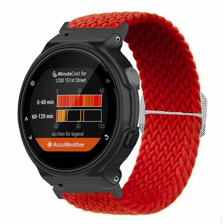 Garmin Forerunner 220 / 230 / 235 / 735XT / 620 / 630 Watch Strap Stretchy Braided Nylon Band - Red#serie_10