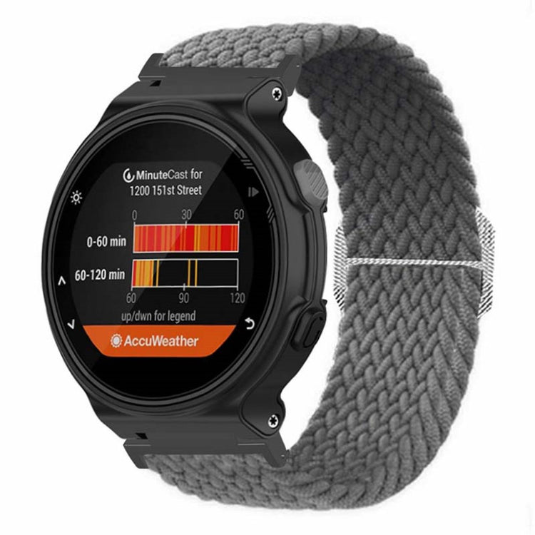 Garmin Forerunner 220 / 230 / 235 / 735XT / 620 / 630 Watch Strap Stretchy Braided Nylon Band - Grey#serie_11