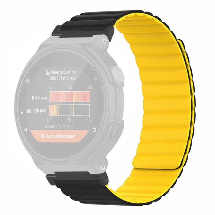 Super Sejt Silikone Universal Rem passer til Garmin Smartwatch - Gul#serie_3