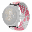 Suunto Spartan Sport Wrist HR Baro / Suunto 7 Watch Strap 24mm Braided Nylon Band - Pink+White