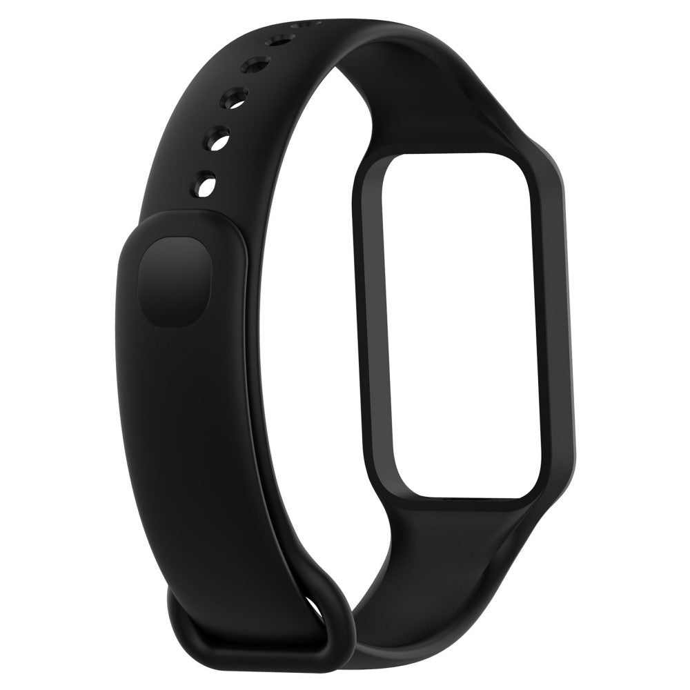 Silikone Universal Rem passer til Xiaomi Redmi Band 2 / Xiaomi Smart Band 8 Active - Sort#serie_1