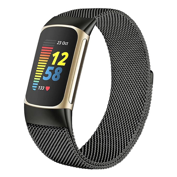 Fint Metal Universal Rem passer til Fitbit Charge 3 / Fitbit Charge 4 - Sort#serie_3