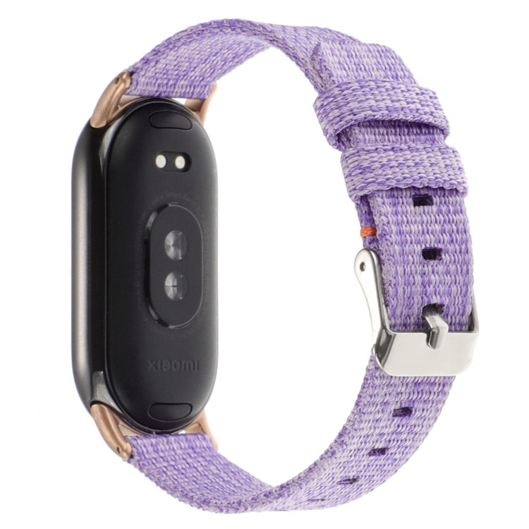 Super Smuk Nylon Rem passer til Xiaomi Smart Band 8 - Lilla#serie_1