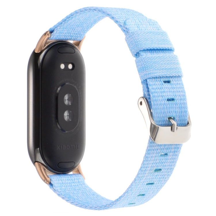 Super Smuk Nylon Rem passer til Xiaomi Smart Band 8 - Blå#serie_4