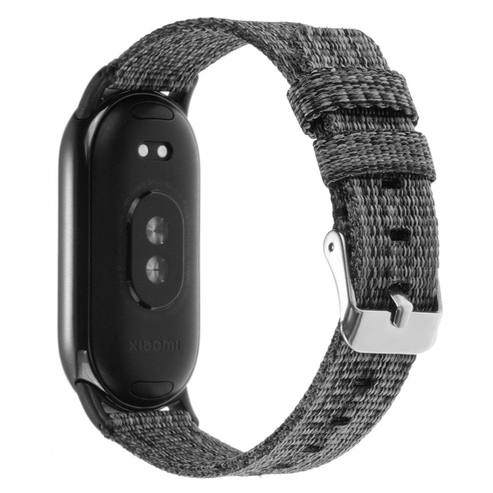 Super Smuk Nylon Rem passer til Xiaomi Smart Band 8 - Sølv#serie_7