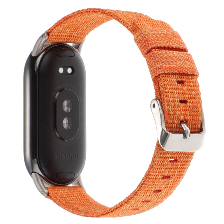 Super Smuk Nylon Rem passer til Xiaomi Smart Band 8 - Orange#serie_9