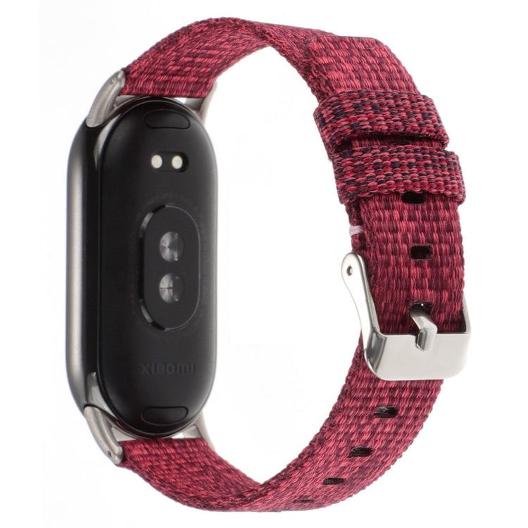 Super Smuk Nylon Rem passer til Xiaomi Smart Band 8 - Rød#serie_10