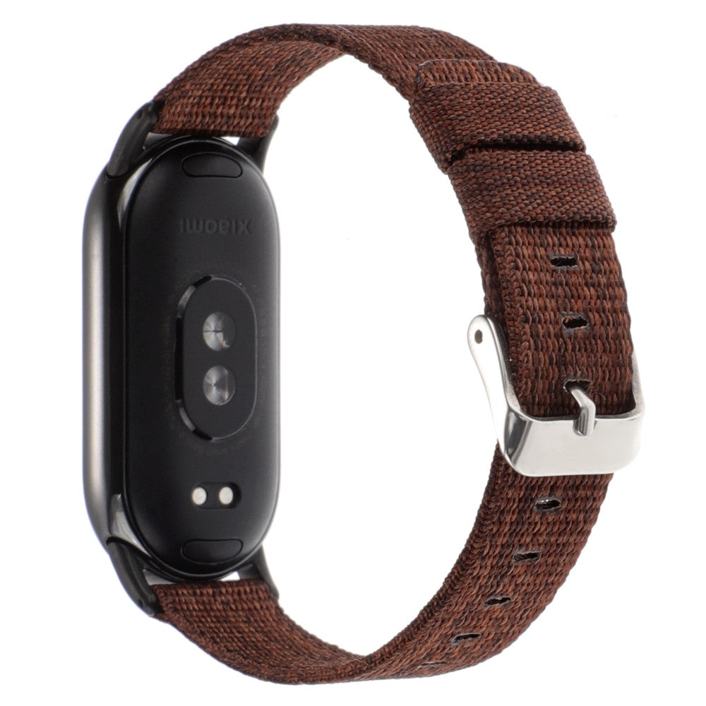 Super Smuk Nylon Rem passer til Xiaomi Smart Band 8 - Brun#serie_11