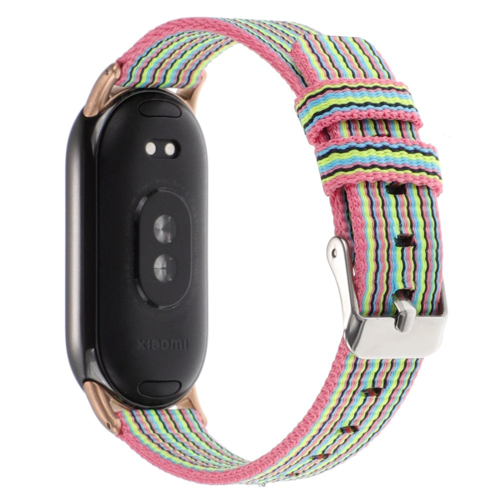 Super Smuk Nylon Rem passer til Xiaomi Smart Band 8 - Pink#serie_13