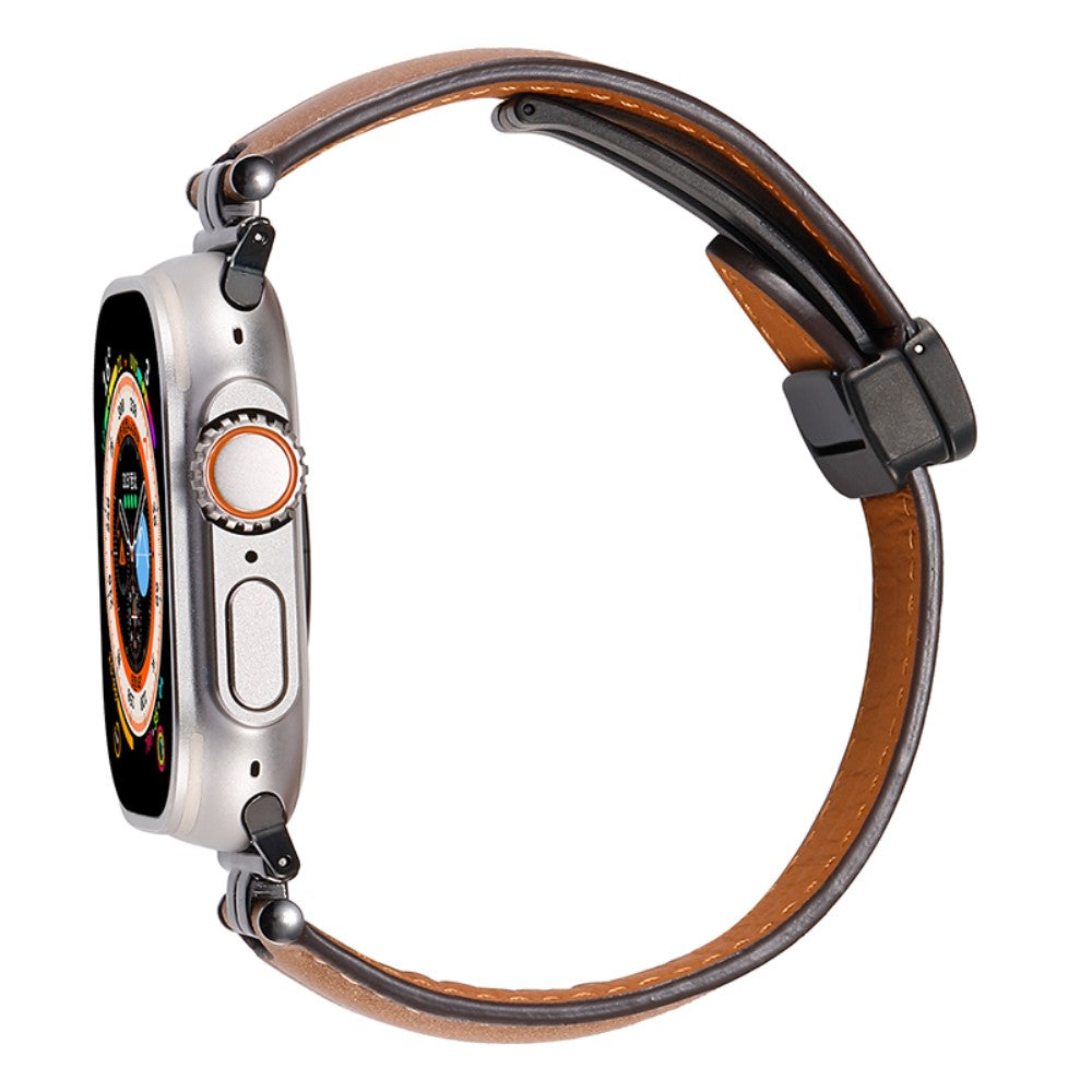 Super Fint Kunstlæder Universal Rem passer til Apple Smartwatch - Brun#serie_12