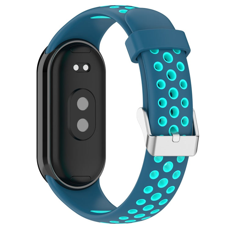 Vildt Sejt Silikone Rem passer til Xiaomi Smart Band 8 - Blå#serie_10