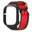 Honor Watch 4 Adjustable Strap Dual Color Flexible Band with Watch Case - Black+Red