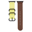 Apple Watch 41mm / 40mm / 38mm Nylon Watch Band 3 Rings Strap - Yellow+Tan