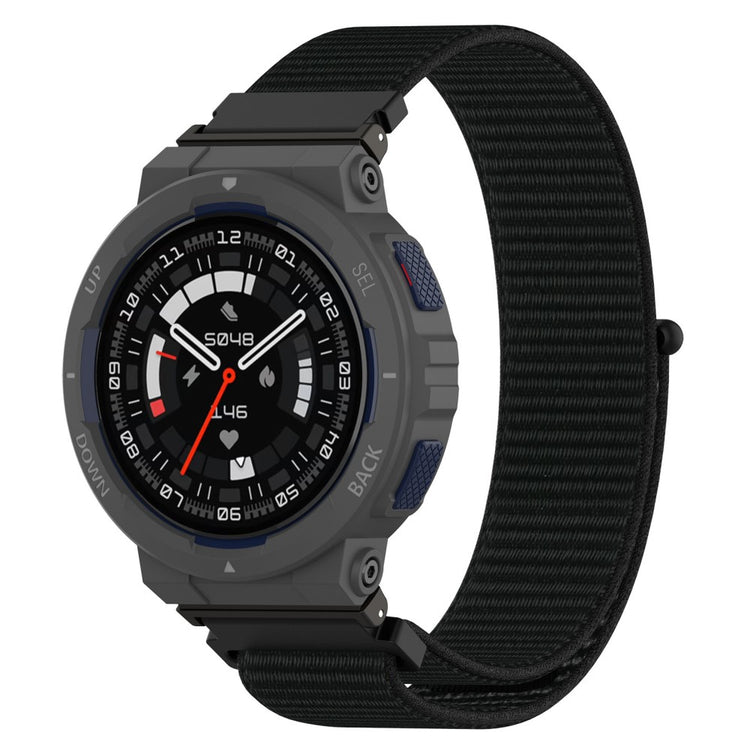 Meget Cool Nylon Rem passer til Amazfit Active Edge - Sort#serie_4