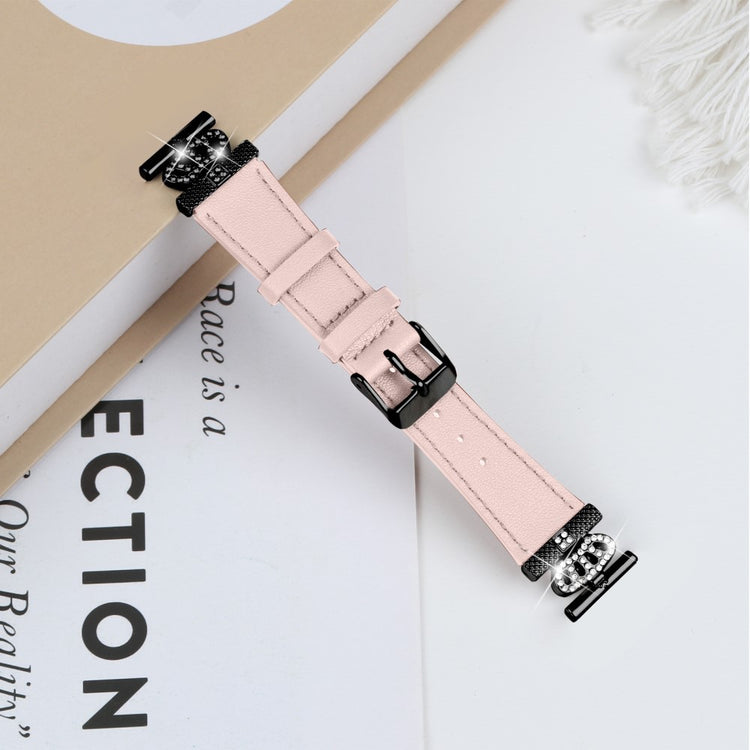 Misfit Vapor Cowhide Watch Band Crown Shape Connector Replacement Strap - Pink#serie_1