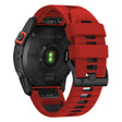 Garmin Fenix 7X Pro / Fenix 7X Dual-Colors Sport Strap Silicone Breathable Wristband - Red+Black