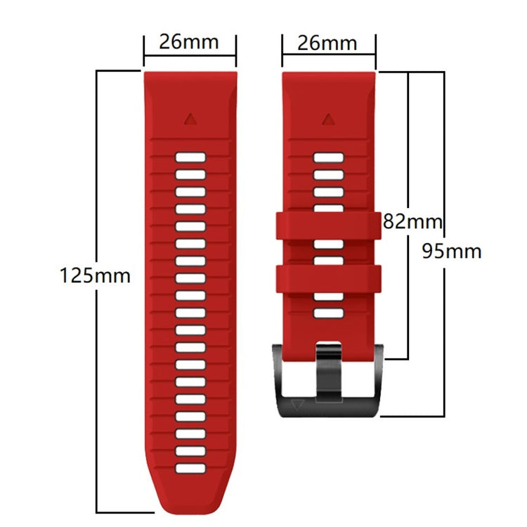 Garmin Fenix 7X Pro / Fenix 7X Dual-Colors Sport Strap Silicone Breathable Wristband - Black+Red#serie_5