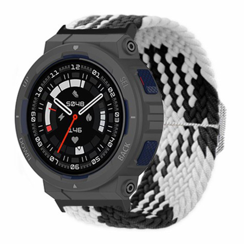 Rigtigt Godt Nylon Rem passer til Amazfit Active Edge - Sort#serie_5