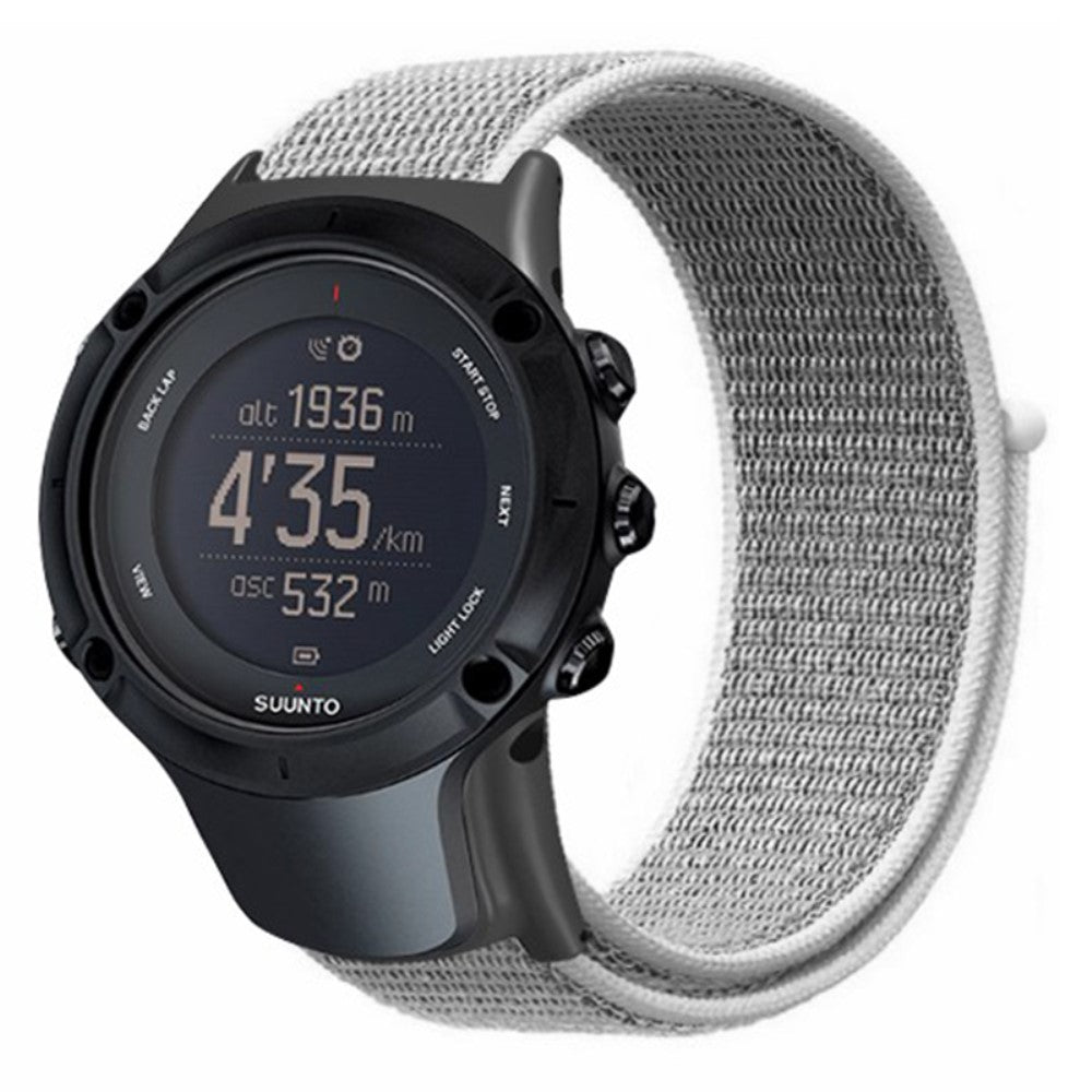 Vildt Fint Nylon Universal Rem passer til Suunto Smartwatch - Hvid#serie_2