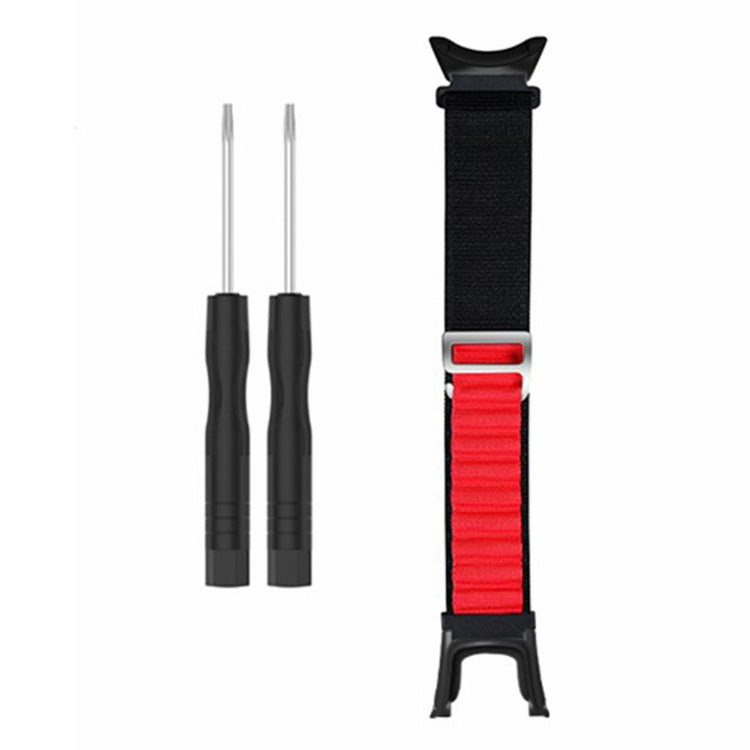 Suunto Ambit3 / Ambit3 Peak Loop Nylon Bands Sport Nylon Replacement Strap - Black+Red#serie_7