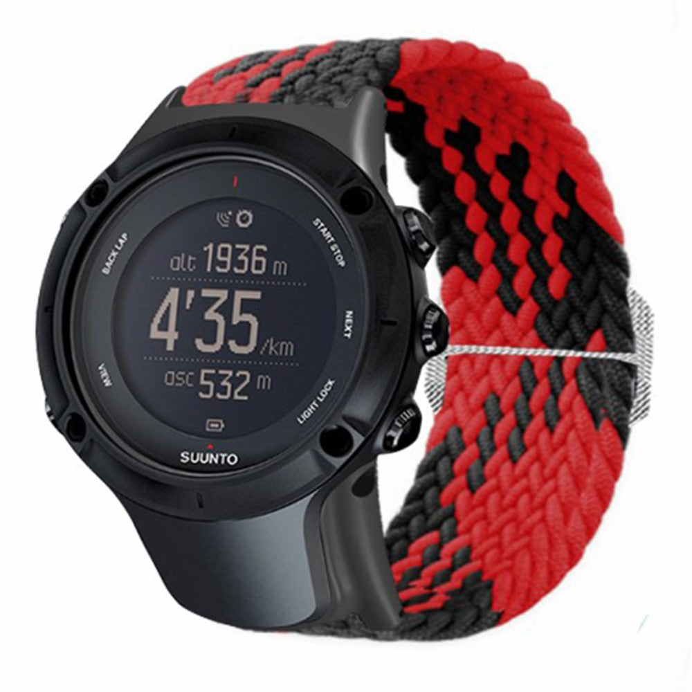 Glimrende Nylon Universal Rem passer til Suunto Smartwatch - Rød#serie_8