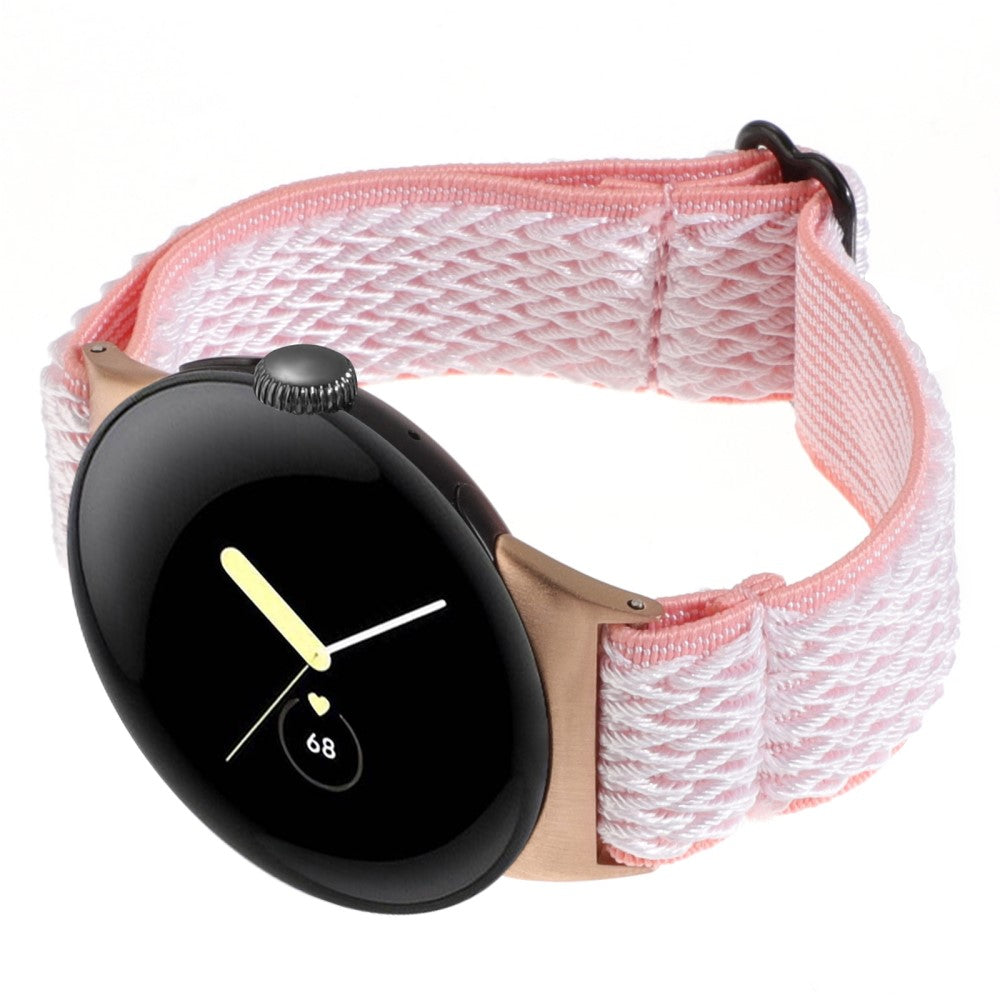 Nylon Universal Rem passer til Google Pixel Watch 2 / Google Pixel Watch - Pink#serie_3