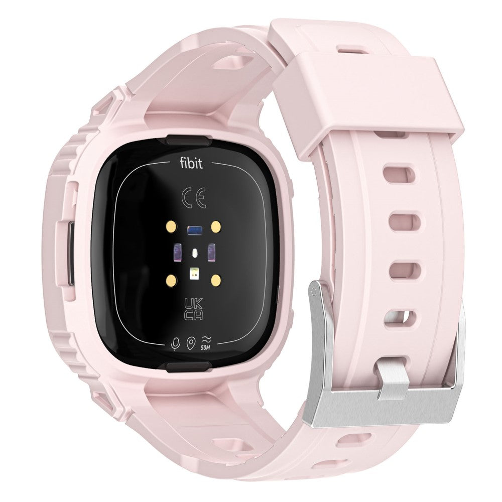 Helt Vildt Flot Silikone Universal Rem passer til Fitbit Smartwatch - Pink#serie_4